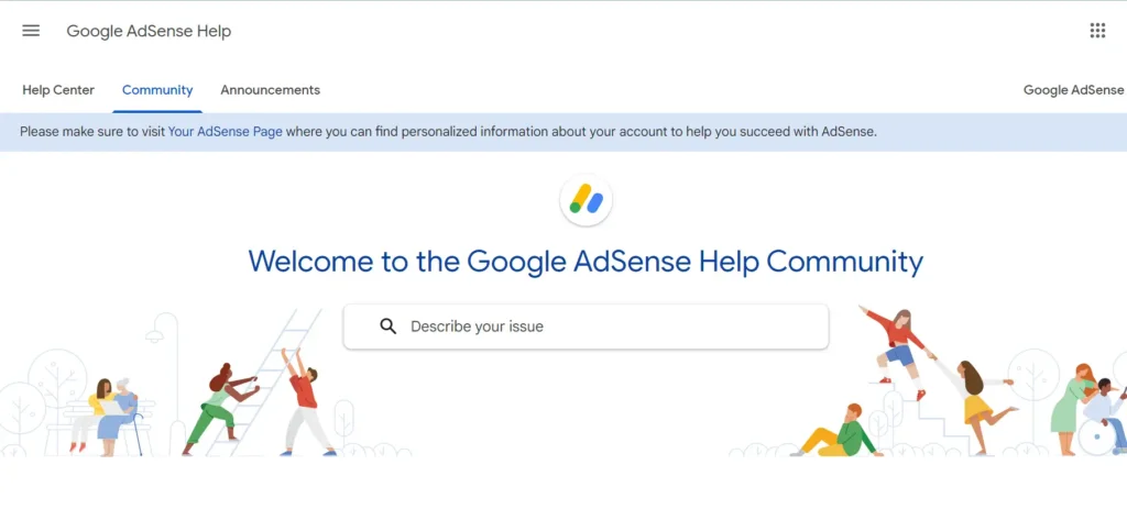 adsense help centre