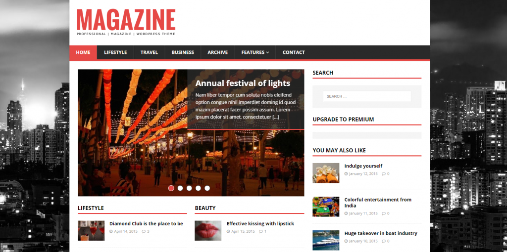 A demo of the NH Magazine Lite theme.