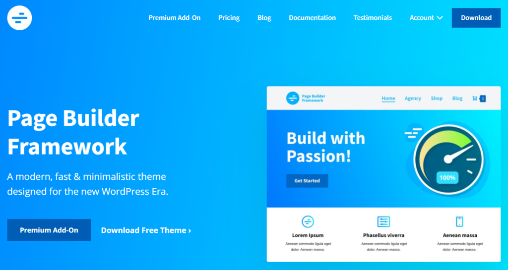 page builder framework